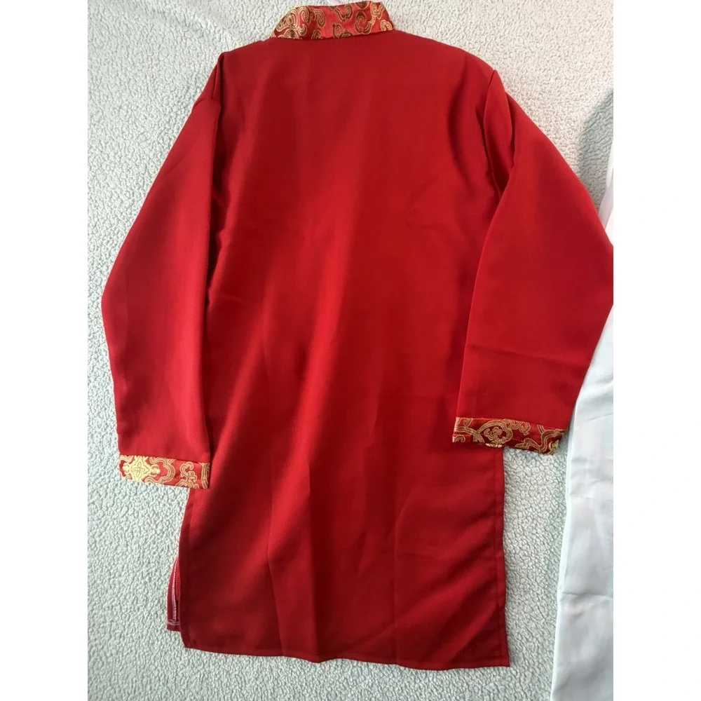 Boys Vietnamese Ao Dai Size 11 Red Gold Dragon Tet Lunar New Year Outfit